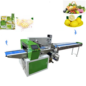 3 servomotorzakje verpakkingsmachine Volautomatische vers fruit groente flow wrapper verpakkingsmachine 